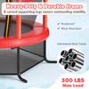 Goplus 55" Trampoline for Kids, 4.6 FT Mini Toddler With ASTM Certified Enclosure Net, Safety Pad, No-Gap Design, Indoor Outdoor Recreational for Children (Red) view 3