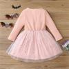 4t Kids Girls Infant Long Sleeve Cartoon Halloween Bat Prints Mesh Sleeves Dress 4t Dresses for Girls (Pink, 3-4 Years) view 3