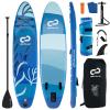 Goplus Inflatable Stand Up Paddle Board, 10FT/10.5FT/11FT SUP with Accessory Pack, Adjustable Paddle, Carry Bag, Fin, Hand Pump, Leash, Repair Kit (Ocean Blue, 10 FT) view 1