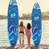 Goplus Inflatable Stand Up Paddle Board, 10FT/10.5FT/11FT SUP with Accessory Pack, Adjustable Paddle, Carry Bag, Fin, Hand Pump, Leash, Repair Kit (Ocean Blue, 10 FT) view 2