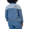 WEAR by Erin Andrews Women's Seattle Seahawks Full-Button Denim Jacket view 2
