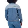 WEAR by Erin Andrews Women's Philadelphia Eagles Full-Button Denim Jacket view 2