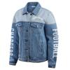 WEAR by Erin Andrews Women's Los Angeles Chargers Full-Button Denim Jacket view 2