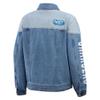 WEAR by Erin Andrews Women's Los Angeles Chargers Full-Button Denim Jacket view 3