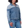 WEAR by Erin Andrews Women's Los Angeles Chargers Full-Button Denim Jacket view 4