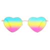 Kids Polarized Heart Shape Sunglasses for Toddler Girls Age 3-10, Cute Lovely Style Metal Frame UV400 Protection Sun Glasses (Gold/Rainbow Mirror) view 1