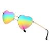 Kids Polarized Heart Shape Sunglasses for Toddler Girls Age 3-10, Cute Lovely Style Metal Frame UV400 Protection Sun Glasses (Gold/Rainbow Mirror) view 2