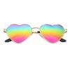 Kids Polarized Heart Shape Sunglasses for Toddler Girls Age 3-10, Cute Lovely Style Metal Frame UV400 Protection Sun Glasses (Gold/Rainbow Mirror) view 3