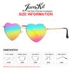 Kids Polarized Heart Shape Sunglasses for Toddler Girls Age 3-10, Cute Lovely Style Metal Frame UV400 Protection Sun Glasses (Gold/Rainbow Mirror) view 4