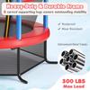 Goplus 55" Trampoline for Kids, 4.6 FT Mini Toddler Trampoline with ASTM Certified, Enclosure Net, Safety Pad, No-Gap Design, Indoor Outdoor Recreational Trampoline for Children (Navy+Red) view 3