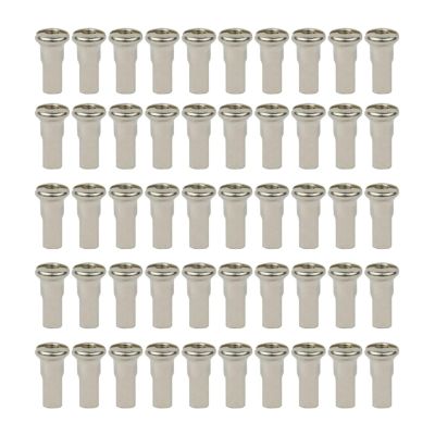 USYUHAIJUN 50PCS Brass Spoke Nipple 14G 13G 12G Mountain Road Bicycles Wheel E-Bike Scooter Bike Spoke Cap Brass Bike Part Coated(12G Silver 13mm)
