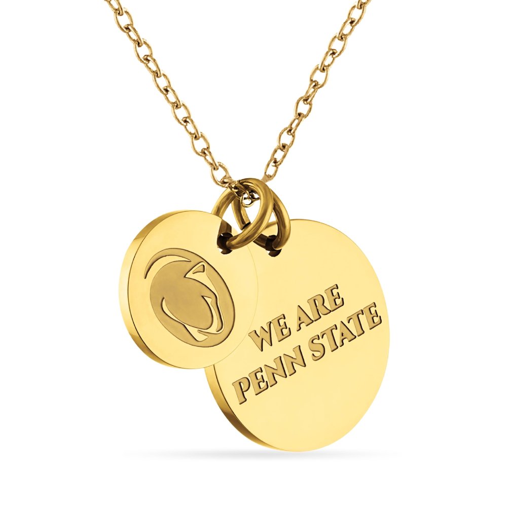 Stone Armory Necklace for Penn State Nittany Lions - 18K Gold-Plated Stainless Steel Jewelry Designed for Sensitive Skin - Adjustable 16-20in Chain, Gift for Penn State University Fans