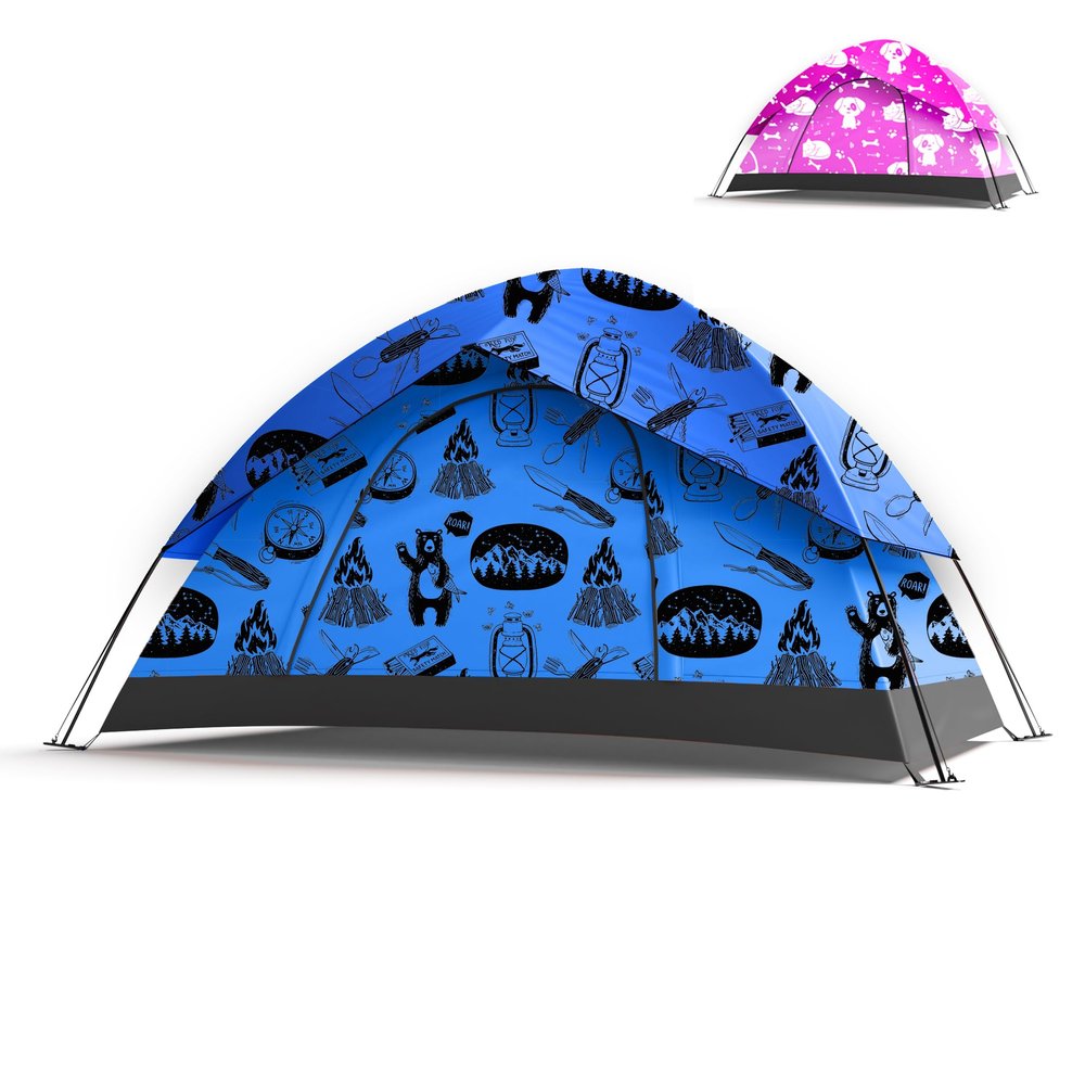 KidzAdventure 2 in 1 Indoor/Outdoor Tent for Kids, Double Layer PU1500 Waterproof, Lightweight & Easy Pop up Toddler/Kids Tent, Ideal for Backyard, Outside Camping, or Play Fort