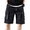 ZH8FCHAN Men's Casual Cargo Shorts Drawstring Elastic Waist Shorts Summer Beach Work Shorts for Men with 6 Pockets (Black,XX-Large) view 1