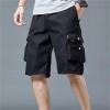 ZH8FCHAN Men's Casual Cargo Shorts Drawstring Elastic Waist Shorts Summer Beach Work Shorts for Men with 6 Pockets (Black,XX-Large) view 2