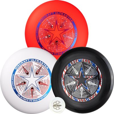 Discraft Patriotic Ultrastar 3-Pack | Premium Ultimate Disc Set - Red, White, and Black