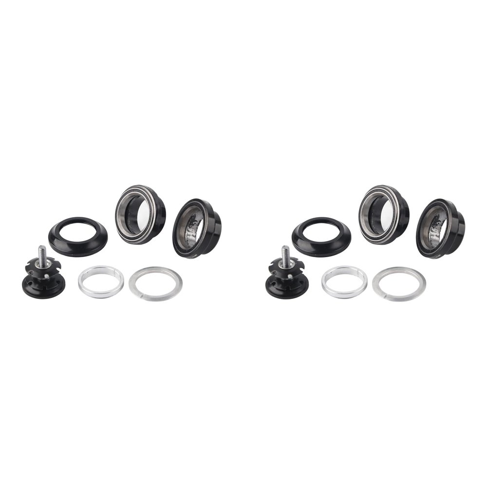 Drfeify Headset, 34mm Aluminum Alloy CNC Manchined Colorfast Mountain Road Headset for 28.6mm Straight Steerer Fork Bearing