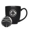 Rico Industries NBA Basketball Los Angeles Clippers Primary 15oz Laser Engraved Matte Black Ceramic Bistro Mug - for Hot or Cold Drinks view 1