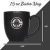 Rico Industries NBA Basketball Los Angeles Clippers Primary 15oz Laser Engraved Matte Black Ceramic Bistro Mug - for Hot or Cold Drinks view 4