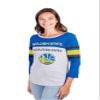 Ultra Game NBA Official Women's Raglan Baseball Shirt 3/4 Long Sleeve, Golden State Warriors, Team Color, Small view 2