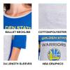 Ultra Game NBA Official Women's Raglan Baseball Shirt 3/4 Long Sleeve, Golden State Warriors, Team Color, Small view 4