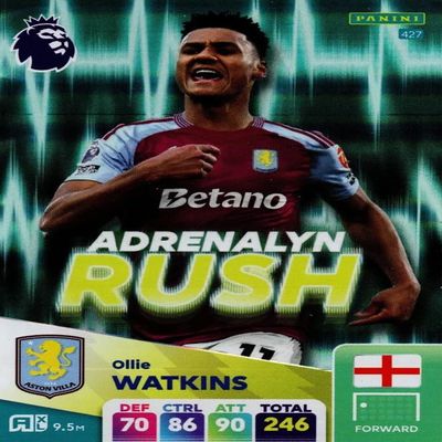 Panini Premier League 2024 2025 Ollie Watkins Adrenalyn Rush Trading Card