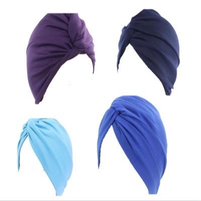 Chemo Headwear Headwrap Scarf Beanie Hat Women Stretch Knot Front Turban Olive Green (Mid Green), Mid Green, 3-4