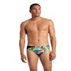 ARENA Feel Men's Imaginary Swim Brief Drawstring Closure Side Length 2.75 in Sports Bathing Swimsuit Pool Beach Swimwear, Black Multi, US Size 40 view 1