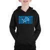Team Fan Apparel NFL Youth Repeating Logo Football Fleece Hooded Sweatshirt, for Boys and Girls, Pro Hoodie Pullover (Detroit Lions - Black, Large) view 1