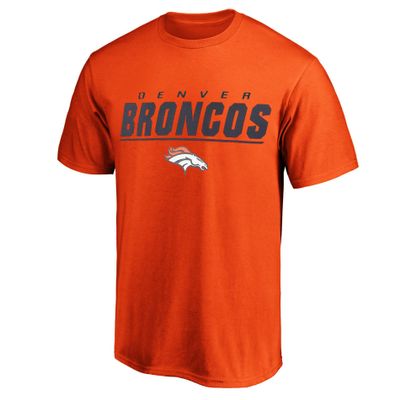 NFL Kids Youth 8-20 Official Team Color Stated Football Game Star Performance Primary Logo Short Sleeve T-Shirt (Denver Broncos Orange, 14-16)