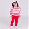 RuffleButts Red Baby Ruched Bow Leggings - 3T view 3