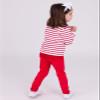 RuffleButts Red Baby Ruched Bow Leggings - 3T view 4