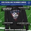 Team Fan Apparel NFL Womens Retro Triangle Slouchy Crewneck, Fleece Pullover Tagless, Long Sleeve Sweatshirt, Football Apparel (Buffalo Bills - Heather Charcoal, Large) view 3