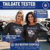 Team Fan Apparel NFL Womens Retro Triangle Slouchy Crewneck, Fleece Pullover Tagless, Long Sleeve Sweatshirt, Football Apparel (Buffalo Bills - Heather Charcoal, Large) view 4