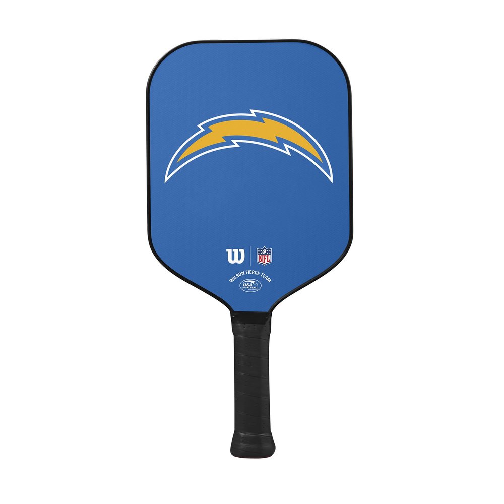 Wilson NFL Collection Fierce Team Pickleball Paddle - Grip Size 2-4 1/4", Los Angeles Chargers