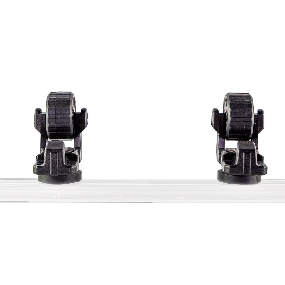 YakAttack LeaderBoard RotoGrip  2 Pack | Track-Mounted Holder LeaderBoard Measuring Board | Secure Rubber Wheel & Hook Design | Fits GearTrac & MightyMount | Made in USA