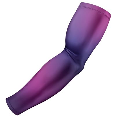 B-Driven Sports Pro-Fit Compression Arm Sleeve for Baseball, Basketball, Football - Muscle-Tendon, Bruising Reduction - Athletic, Men, Women, Youth, Kids - Ombre | Mixed Purple XXS (YL) - 1 Pc