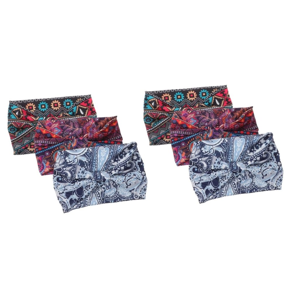 6 Pcs Yoga Headband Workout Headbands for Women Sweat Bands Headbands for Women Sport Headbands for Women Workout Accessories for Women Broadside Sweatband Cotton/3259