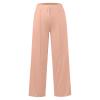 Amazon Warehouse Deals Today,Sweatpants Women Wide Leg,High Waisted Wide Leg Pants for Women Elastic Baggy Sweatpants Comfy Cotton Lounge Drawstring Flare Sweat Pants,Rose Gold #3,Large view 2