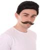 BC GOODS BY Men's Best Handlebar Style Mixed Black Moustache Set Cosplay Facial Hair view 4