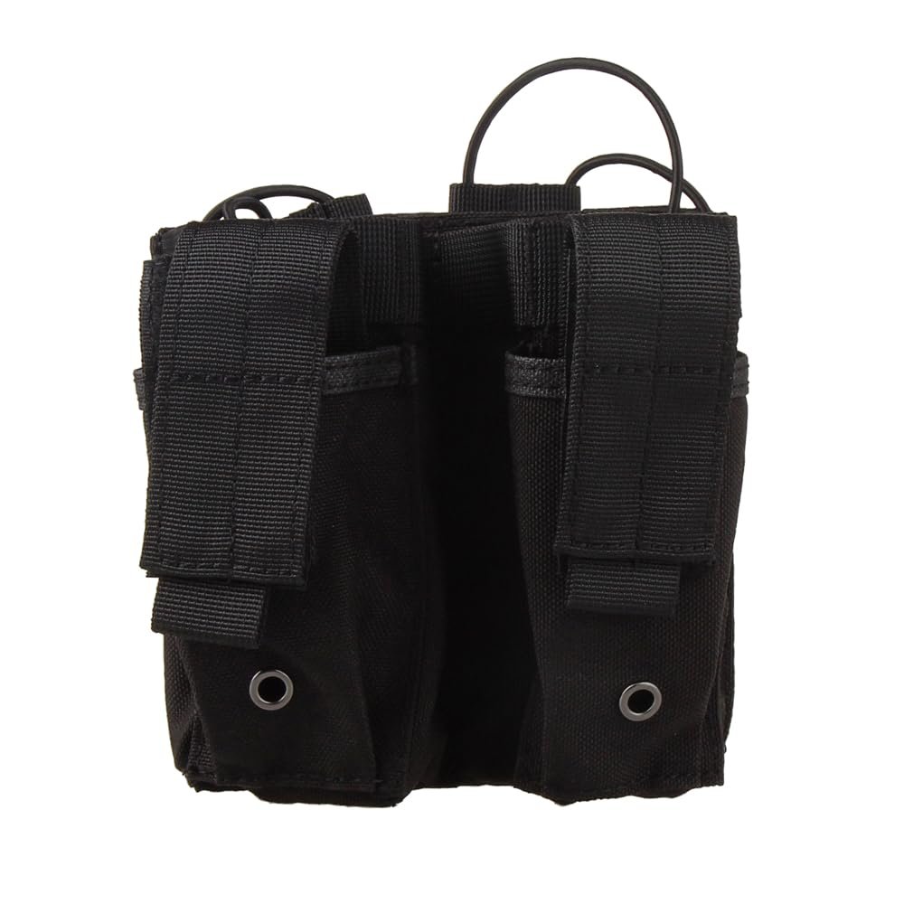 Worker Mod Talon Magazine Clip Open Top Single/Double/Triple/Stacker Mag Pouch Tactical Molle Bag for Toy (Double Black Stacker)