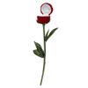 Red Rose Flower Ring Boxes, Red Rose Shape Propose Earring Jewelry Box Flower Ring Box Red Velvet Jewelry Storage Container for Girlfriends Lover Engagement Wedding Valentine Day view 1