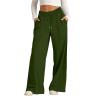 Deals Lightning of Today,Grey Wide Leg Sweatpants for Women,High Waisted Wide Leg Pants for Women Elastic Baggy Sweatpants Comfy Cotton Lounge Drawstring Flare Sweat Pants,Green #3,Small