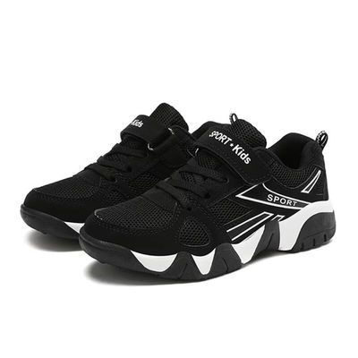 Zonkacen Boy's Non Slip Lightweight Comfortable Breathable Running Shoes for Mountain Hiking Cycling School Playing Physical Education Black 5.5 Big Kid