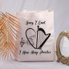 JNIAP Harpist Gift Sorry I Cant I Have Harp Practice Tote Bag Harp Player Gift (I Have Harp Tote Bag) view 4