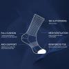 5 Pairs Athletic Crew Socks Wicking Sport Running Calf Socks Performance Cushioned Breathable Socks (Black, One Size) view 3