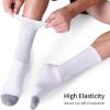 5 Pairs Athletic Crew Socks Wicking Sport Running Calf Socks Performance Cushioned Breathable Socks (Black, One Size) view 4