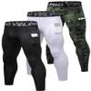 Queerier 3 Pack Men's Compression Pants Athletic Leggings with Pockets Running Baselayer Tights Cycling Workout Pants view 1
