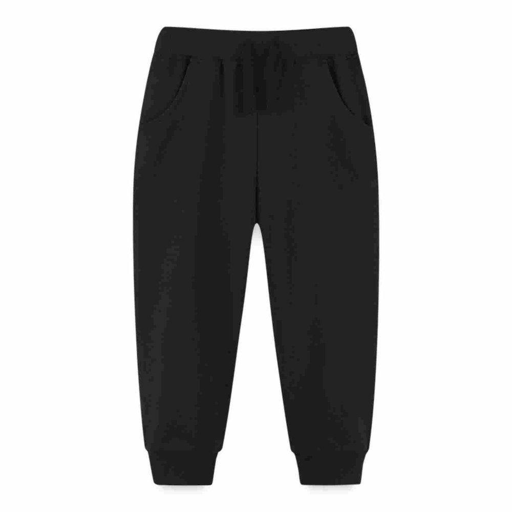 Toddler Boy Sweatpants Kids Sport Jogger Pants Cotton Casual Active Sweats Pants Pull On Pants Casual (Black, 3 Years)