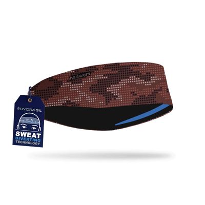 Hydra2 Headbands for Maximum Sweat Diversion | Lightweight and Breathable Headband Design for Athletes, Running, Gym, and Outdoor Workouts | H2 Flatweave, Digi Camo Red
